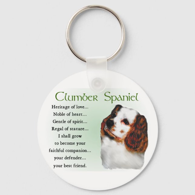 Chaveiro Presentes do Clumber Spaniel (Frente)