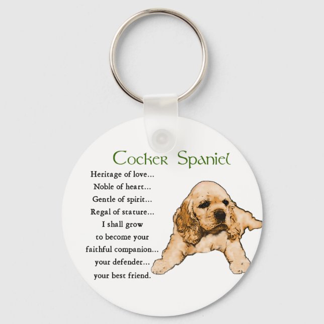 Chaveiro Presentes do Cocker Spaniel (Frente)