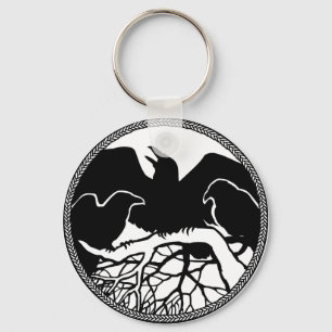 Chaveiro Presentes do corvo/corvo dos animais selvagens do