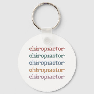 Chaveiro Presentes do Esquadrão Chiro Chiropractic Retro Ch