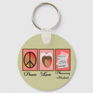 Chaveiro Presentes do estudante da farmácia do amor da paz