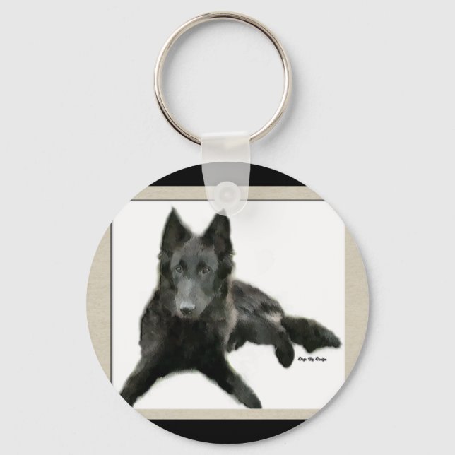 Chaveiro Presentes do Groenendael Belgian Sheepdog (Frente)