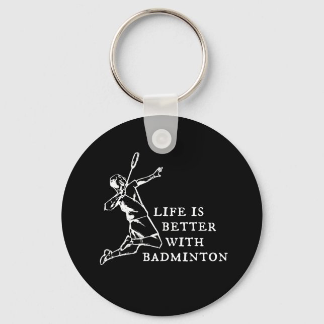 Chaveiro Presentes do jogador de badminton (Frente)