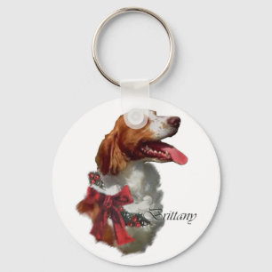 Chaveiro Presentes do Natal do Spaniel de Brittany