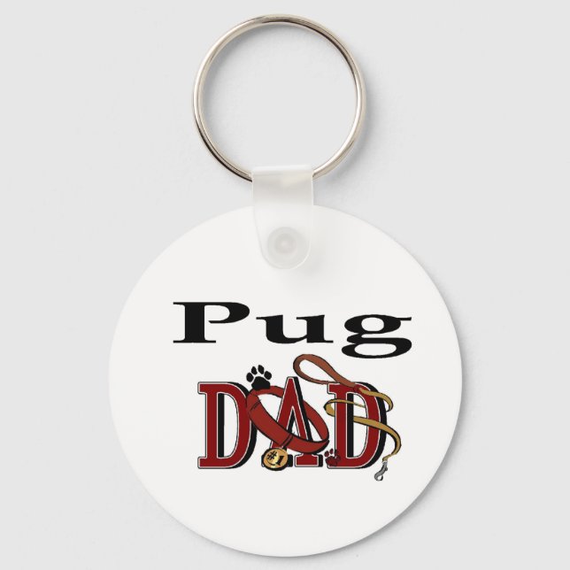 Chaveiro Presentes do Pai Pug (Frente)