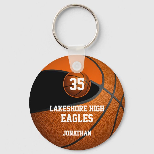 Chaveiro Presentes do time de basquetebol masculino negro e (Frente)