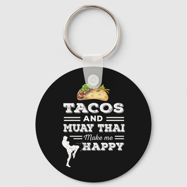 Chaveiro Presentes engraçados para amantes de tacos e Muay  (Frente)