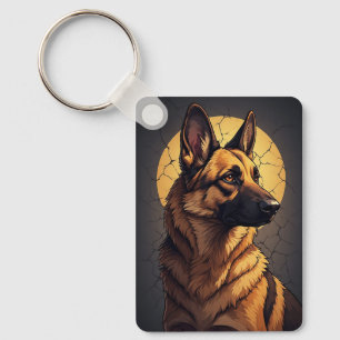 Chaveiro 🦴 Presentes Pastor Alemão Para Amantes de Animais