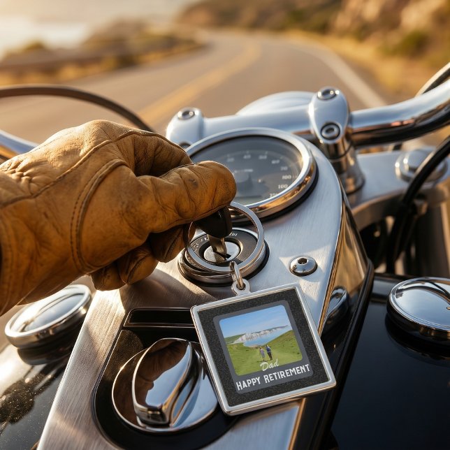 Chaveiro Presentes Personalizados de Aposentadoria de Moto  (Personalized Motorcycle Retirement Gifts for Dad Keychain)