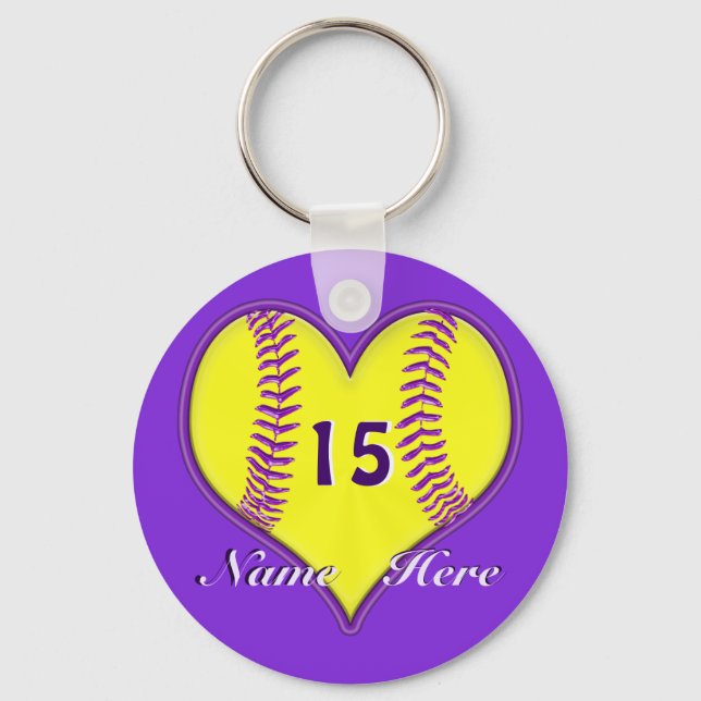 Chaveiro Presentes PERSONALIZADOS em equipe de softball bar (Frente)