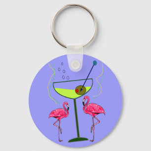 Chaveiro Presentes tropicais da arte do flamingo