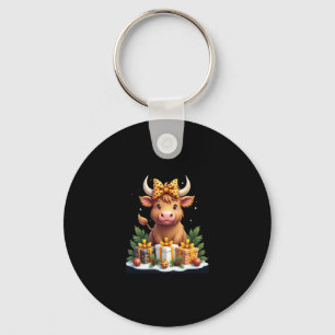Chaveiro Presépio de Vaca das Terras Altas Fofo Natal Vaca