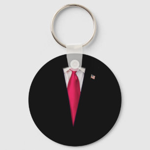 Chaveiro Presidente Americano Trump Suit Easy Halloween Cos