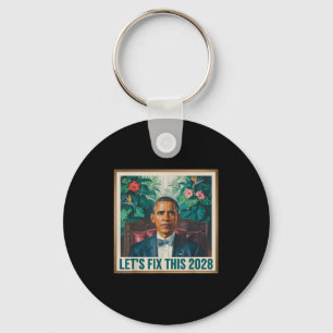 Chaveiro Presidente Barack Obama 2028 Rtrait Patriótico Dem