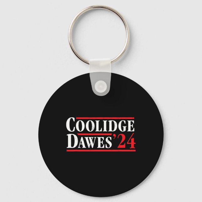 Chaveiro Presidente Calvin Coolidge 1924 - Retro 4 De Julho (Frente)
