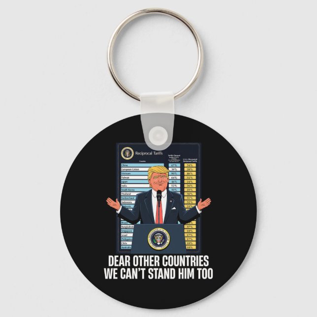 Chaveiro Presidente Donald Trump 2025 Tarifa que não podemo (Frente)
