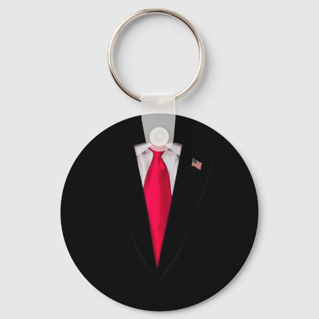 Chaveiro Presidente dos EUA Trump Terno Roupa Engraçada de  (Frente)