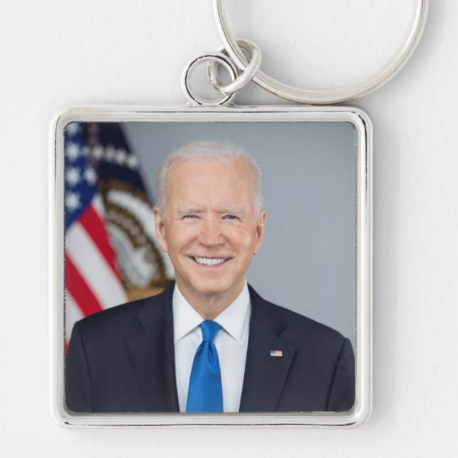 Chaveiro Presidente Joe Biden White House Retrato (Frente)