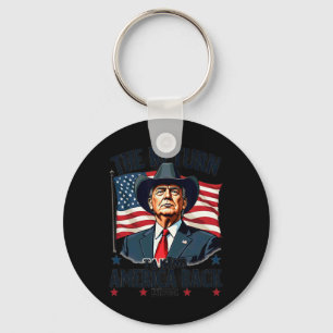 Chaveiro Presidente Patriótico Donald Trump Cowboy Assumind