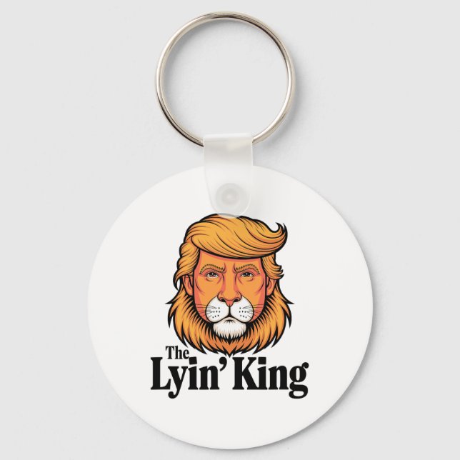 Chaveiro Presidente Trump Zombando do Mentiroso Rei  (Frente)