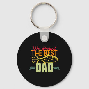 Chaveiro Preso O Melhor Papai Pesca Isca Vintage Dia dos Pa