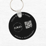 Chaveiro Preto Branco Adicionar Logotipo de Negócios Person<br><div class="desc">Promova sua empresa com este chaveiro simples,  com logotipo personalizado,  código QR e texto. Adicione facilmente seu logotipo e outros detalhes clicando na opção "personalizar".</div>