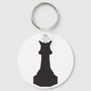 Chaveiro preto da parte de xadrez