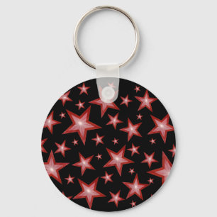 chaveiro preto das estrelas vermelhas
