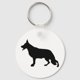 Chaveiro Preto do cão de german shepherd