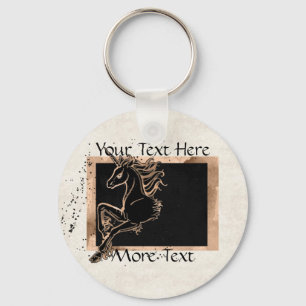 Chaveiro preto do unicórnio