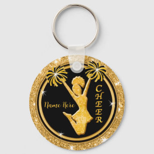 Chaveiro Preto, Dourado Cheer Ideias de Presente Grande Che