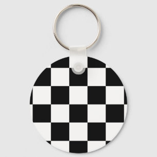 Chaveiro Preto e branco Checkered