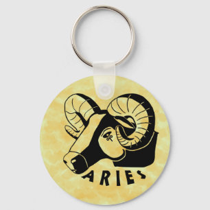 Chaveiro preto e branco do Aries