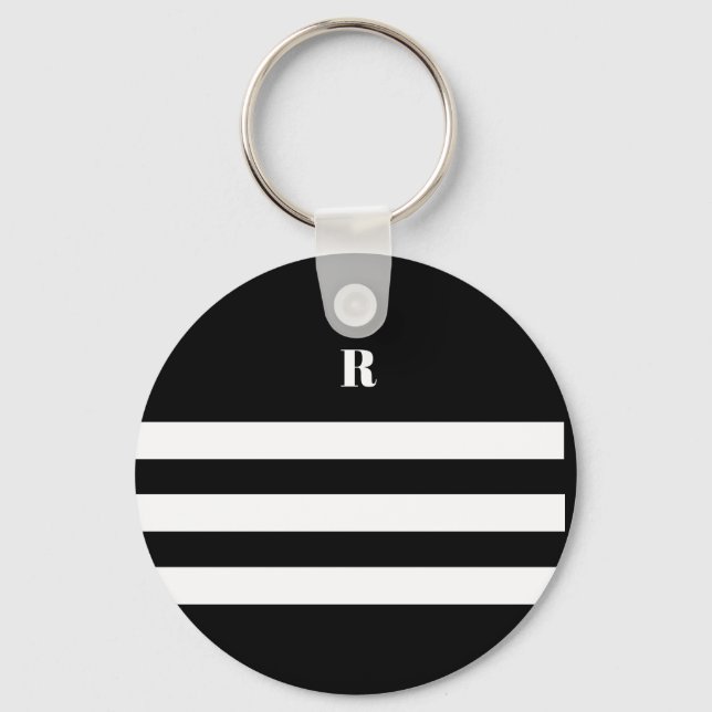 Chaveiro Preto e Branco Personalizado com Strike (Frente)
