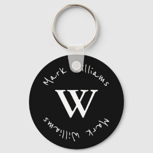 Chaveiro preto e personalizado