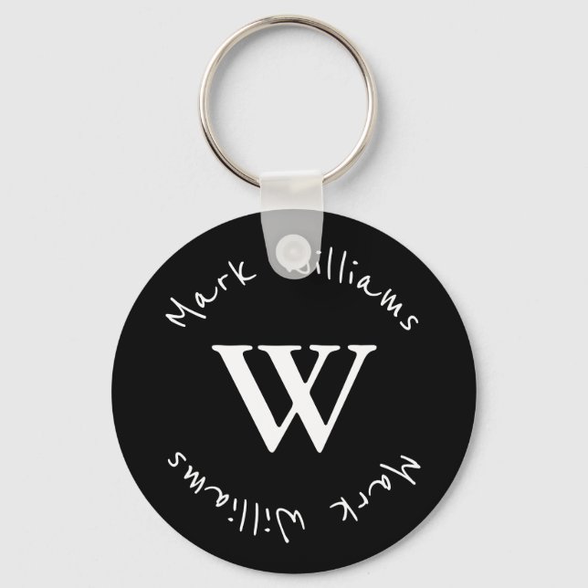 Chaveiro preto e personalizado (Frente)