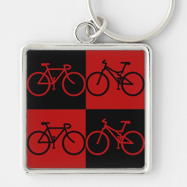 Chaveiro preto e vermelho do BCF da bicicleta (Frente)