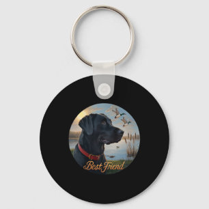 Chaveiro Preto Labrador Melhor Amigo. Caça ao Pato de Aves