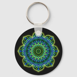 Chaveiro Preto verde do azul   da mandala