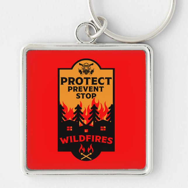 Chaveiro Prevenção contra incêndios florestais (Frente)