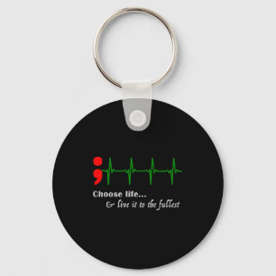 Chaveiro Prevenção de Consciência Suicida por Semicolon EKG
