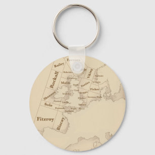 Chaveiro Previsão de Envio das Ilhas Britânicas no Estilo V