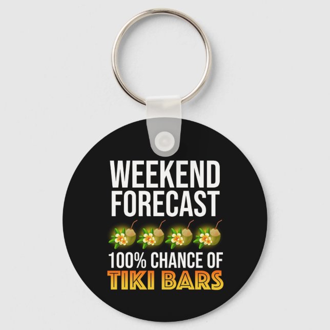Chaveiro Previsão de Fim de Semana - 100% de Chance de Bare (Frente)