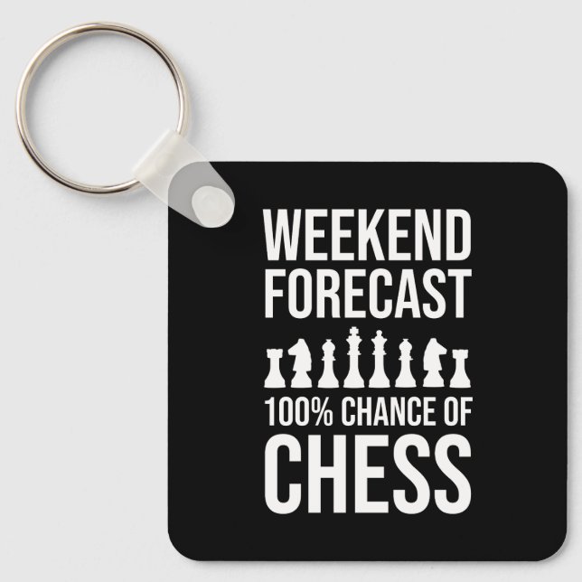 Chaveiro Previsão de Fim de Semana - 100% de Chance de Xadr (Frente)