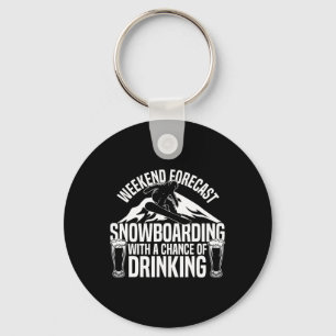 Chaveiro Previsão de Fim de Semana de Beer Snowboard Snowbo