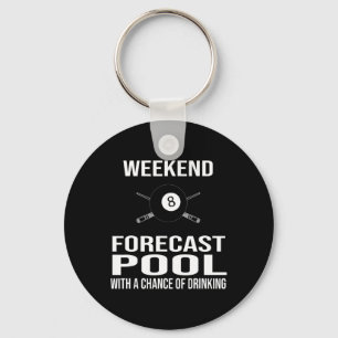 Chaveiro Previsão de Fim de Semana Funny Billiards