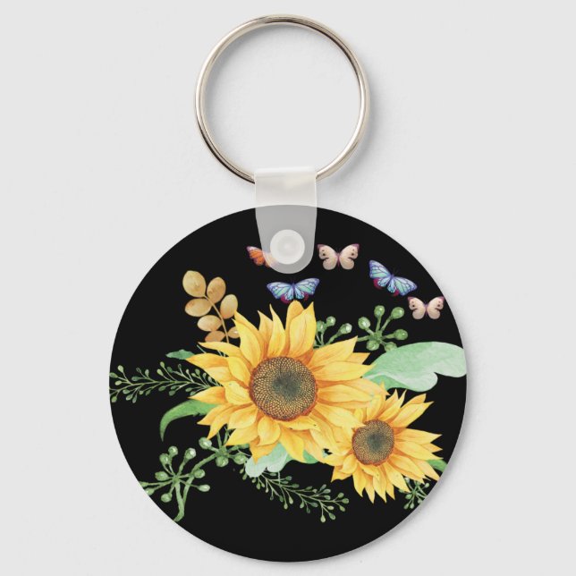 Chaveiro primavera de girassol (Frente)