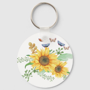 Chaveiro primavera de girassol