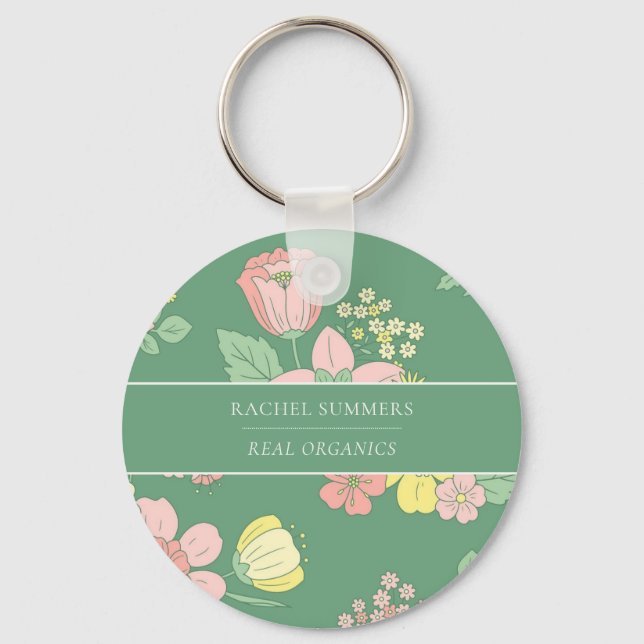 Chaveiro Primavera Nature Floral Boho Business (Frente)