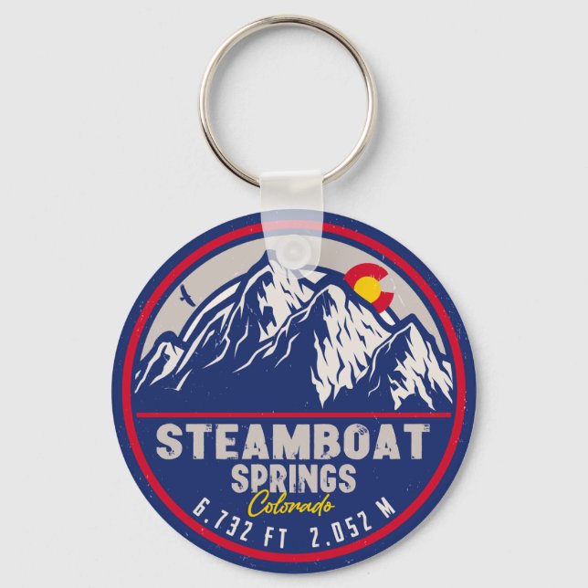 Chaveiro Primaveras Steamboat Colorado Retro Sunset Souveni (Frente)